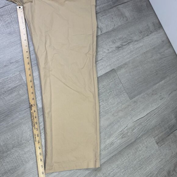 Fear Of God Essentials Relaxed Cotton Trousers Oak Medium Drawstring Wide Leg P - Picture 9 of 11